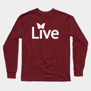 Live text design Long Sleeve T-Shirt